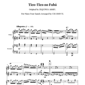 Tico-Tico no Fuba (Piano 4-hands)